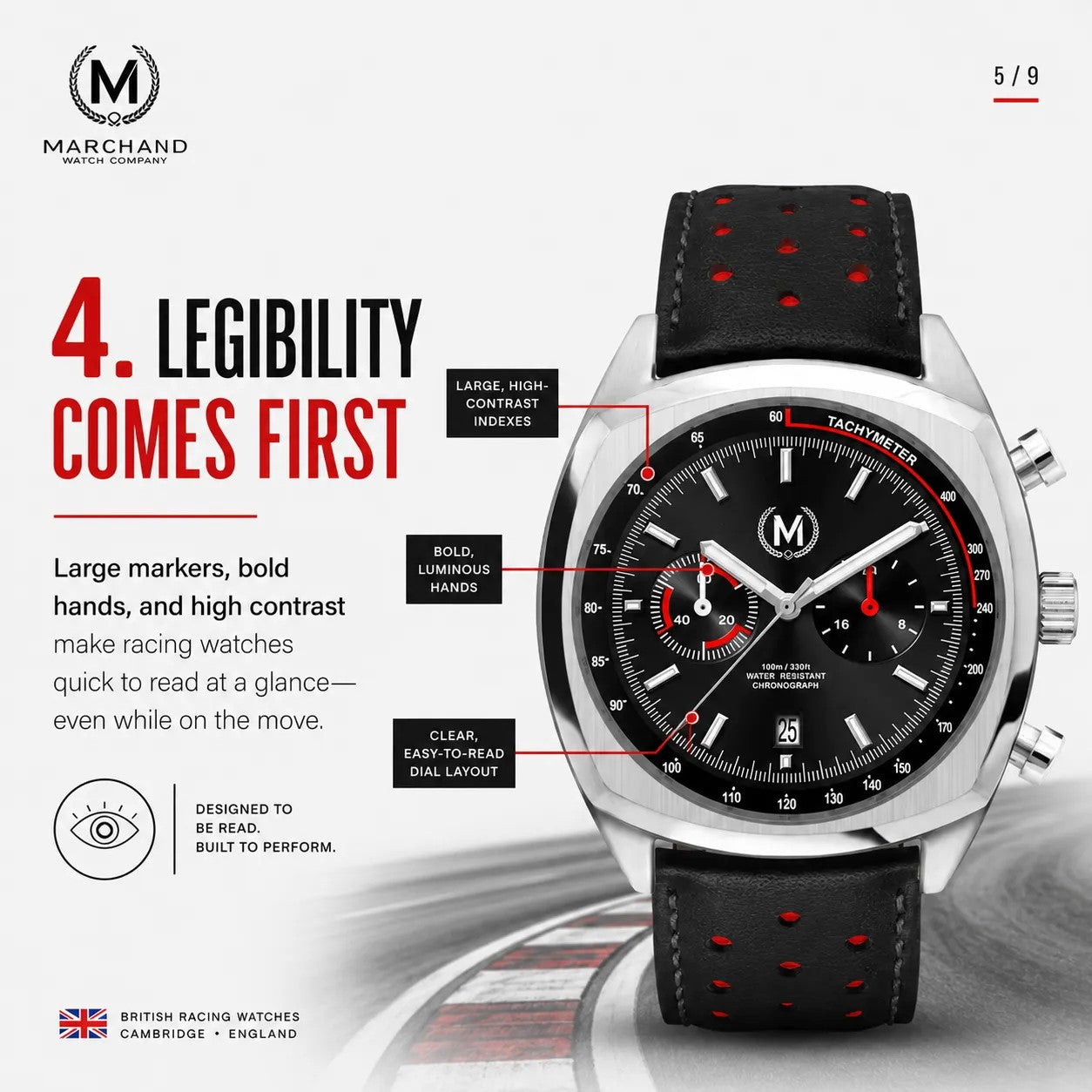 Classic Driver Chronograph, Black And Red Strap (PRE-ORDER NOW)