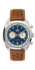 Driver Chronograph MKII Quartz, Blue Reverse Panda Tan Strap (PRE-ORDER NOW)