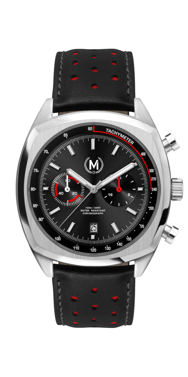 Classic Driver Chronograph, Black And Red Strap (PRE-ORDER NOW)