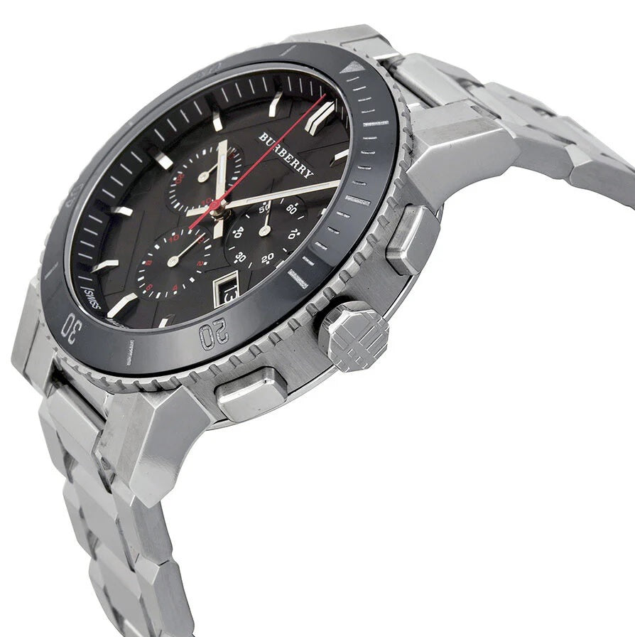 Burberry BU9380 The City Men's Silver & Black Dial Watch