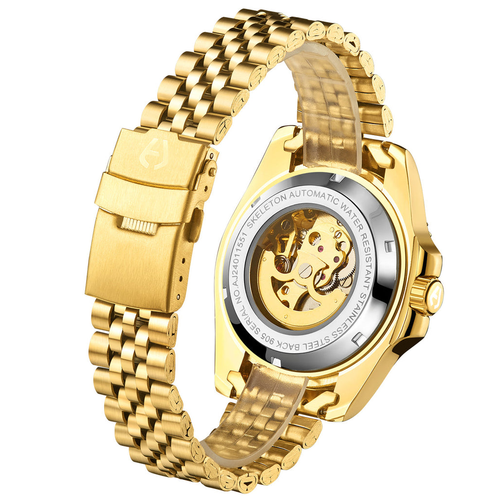 Hand Assembled Anthony James Tachymeter Sports Automatic Gold