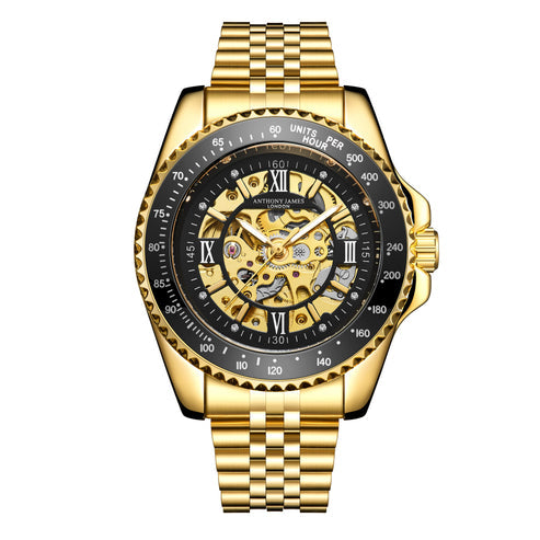 Hand Assembled Anthony James Tachymeter Sports Automatic Gold