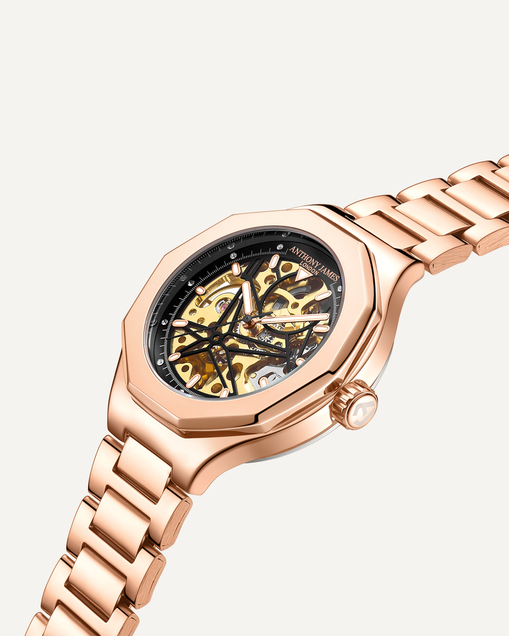 Hand Assembled Anthony James Sports Skeleton Automatic Rose
