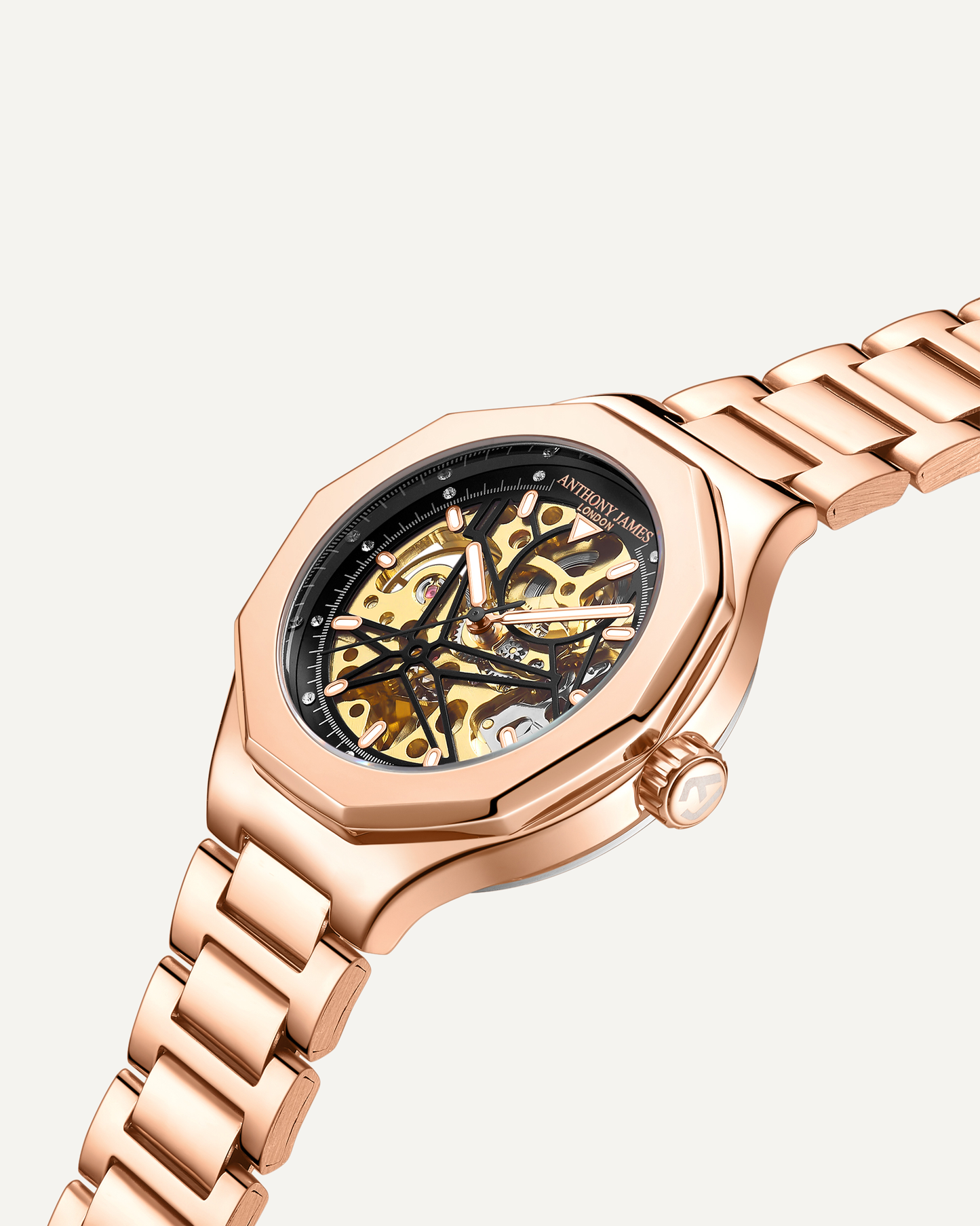 Hand Assembled Anthony James Sports Skeleton Automatic Rose