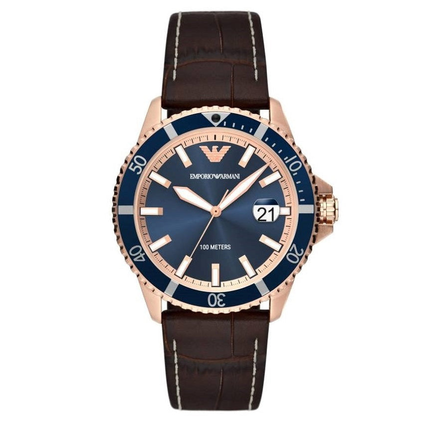 Emporio Armani AR11556 Men's Rose Gold Diver Watch