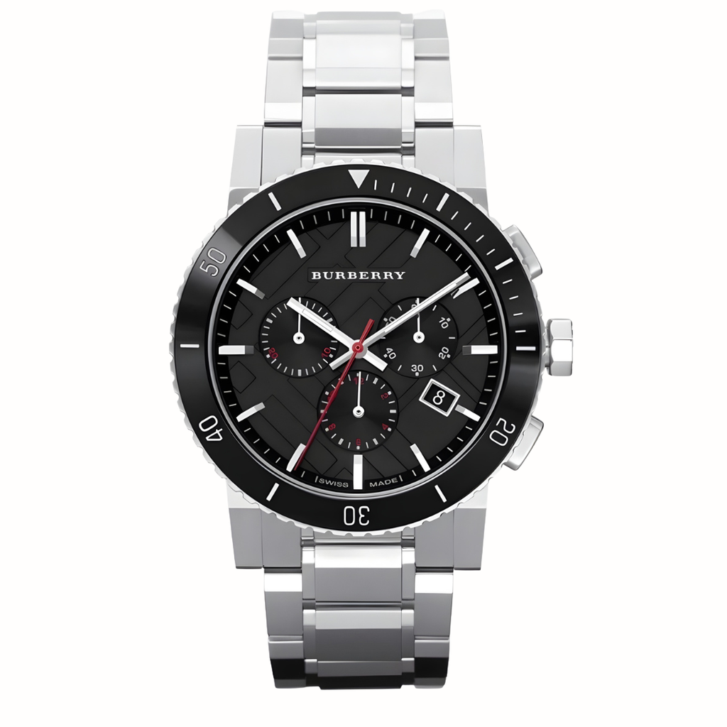Burberry BU9380 The City Men's Silver & Black Dial Watch