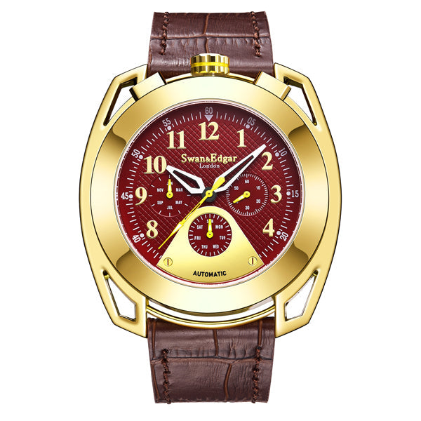 Limited Edition Swan & Edgar Hand Assembled Crusader Automatic Brown