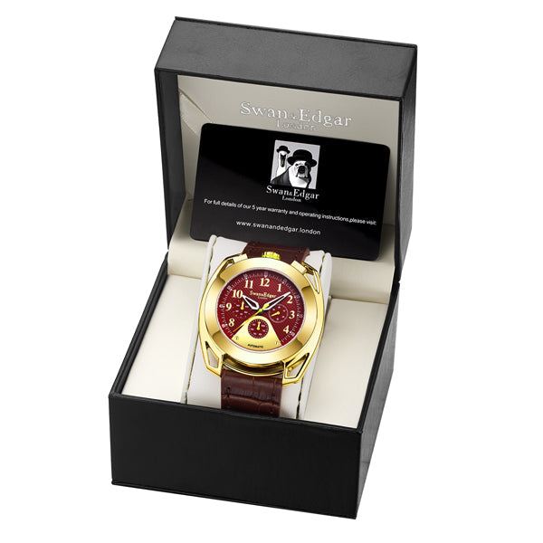 Limited Edition Swan & Edgar Hand Assembled Crusader Automatic Brown