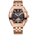 Limited Edition Swan & Edgar Hand Assembled Knight Exhibition Automatic Rose Black