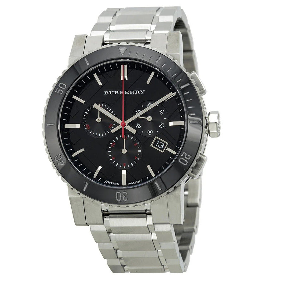 Burberry BU9380 The City Men's Silver & Black Dial Watch