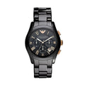 Emporio Armani AR1410 Valente Ceramic Men's Black & Rose Gold Watch